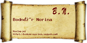 Bodnár Norina névjegykártya
